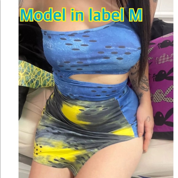 NWT M (SM)rad cutout asymmetric mini crop top arm covers sleeves cage reversible - Picture 14 of 16